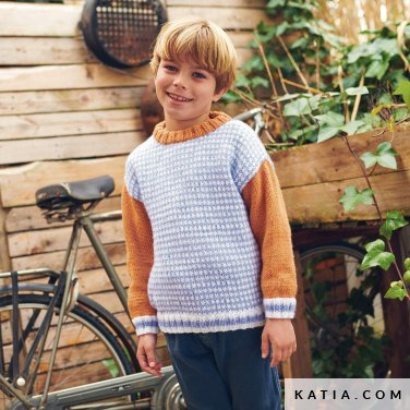 patroon breien haken kinderen trui herfst winter katia 6280 8 p