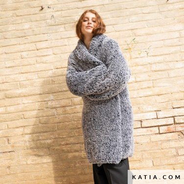 patroon breien haken dames jas herfst winter katia 6281 28 p