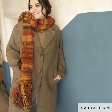 patroon breien haken dames sjaal herfst winter katia 6281 19 p