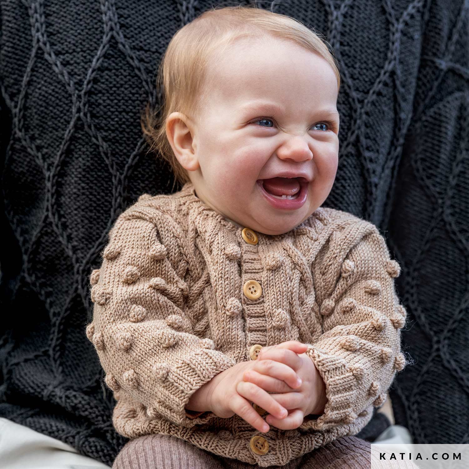 Merino Baby bobble and diamond baby cardigan pattern