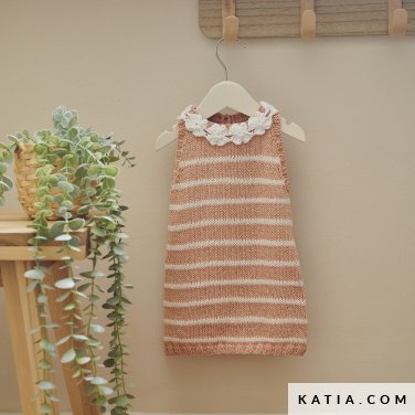 patroon breien haken baby jurk lente zomer katia 6283 9 p