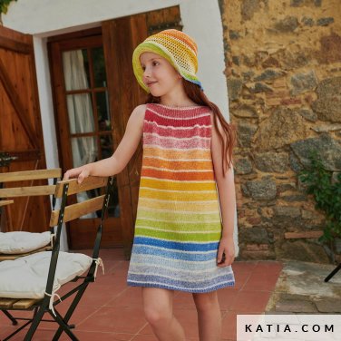 patroon breien haken kinderen jurk lente zomer katia 6284 15 p