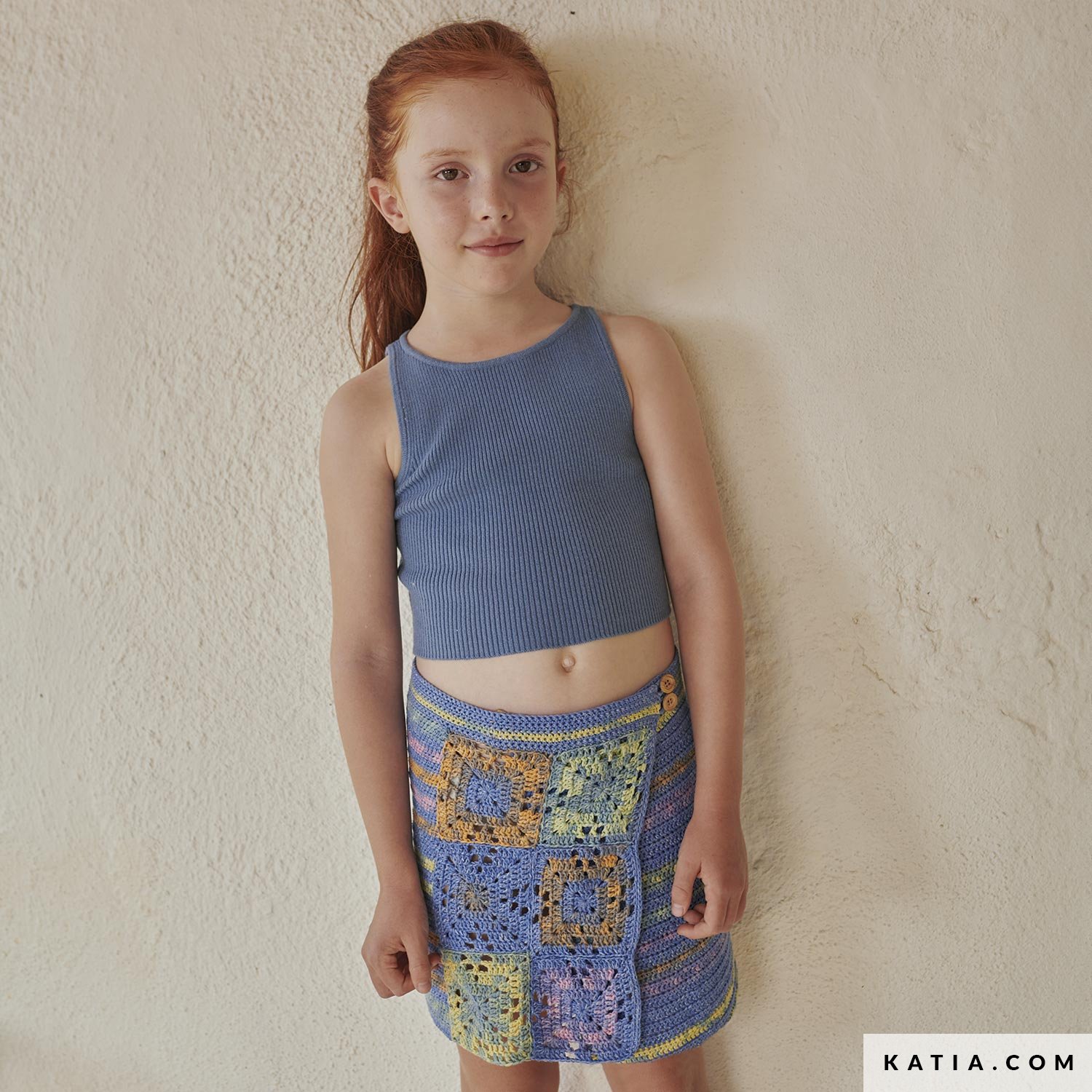 patroon breien haken kinderen rok lente zomer katia 6284 4 g