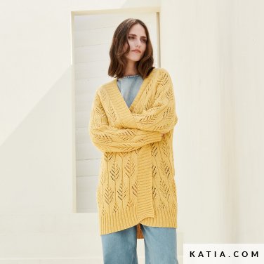 patroon breien haken dames jas lente zomer katia 6285 6 p