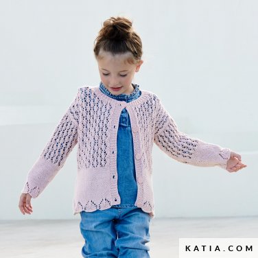 patroon breien haken kinderen jas lente zomer katia 6285 17 p