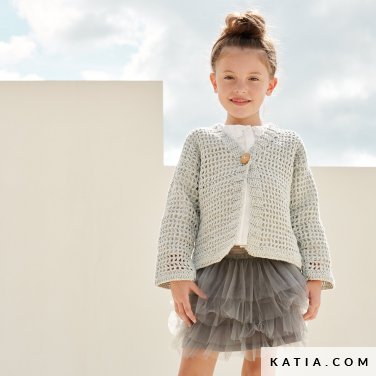 patroon breien haken kinderen jas lente zomer katia 6285 4 p