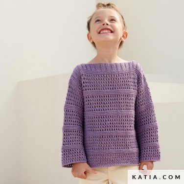 patroon breien haken kinderen trui lente zomer katia 6285 20 p