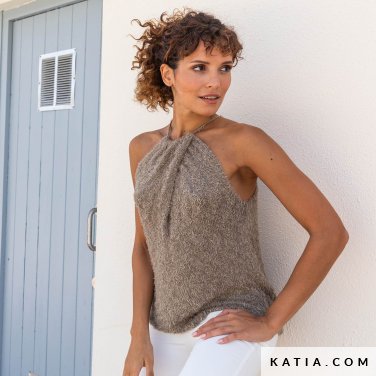 patroon breien haken dames topje lente zomer katia 6286 26 p