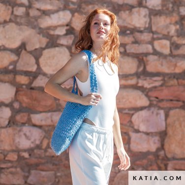 patron tejer punto ganchillo mujer bolsa primavera verano katia 6287 1 p