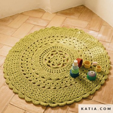 patron tejer punto ganchillo hogar alfombra primavera verano katia 6288 20 p