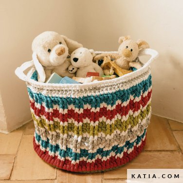 patron tejer punto ganchillo hogar cesto primavera verano katia 6288 19 p