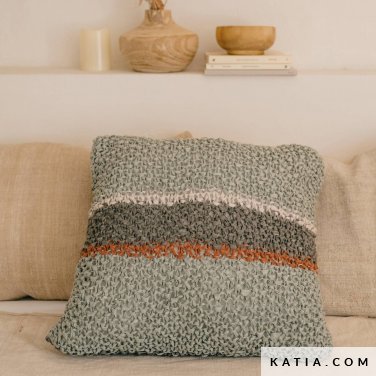 patron tejer punto ganchillo hogar cojin primavera verano katia 6288 12 p