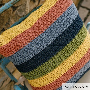 patron tejer punto ganchillo hogar cojin primavera verano katia 6288 5 p
