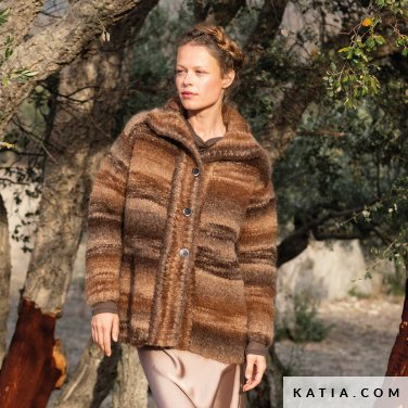 patroon breien haken dames jas herfst winter katia 6291 5 p