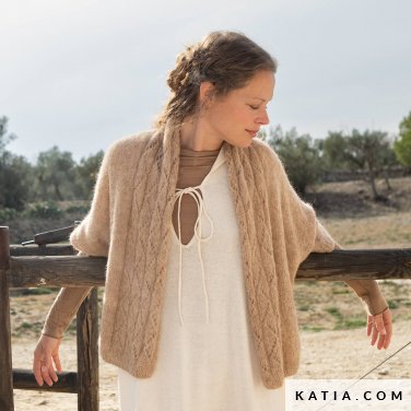 patroon breien haken dames jas herfst winter katia 6291 8 p