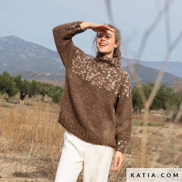 patroon breien haken dames trui herfst winter katia 6291 1 p