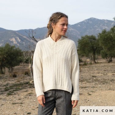 patroon breien haken dames trui herfst winter katia 6291 2 p