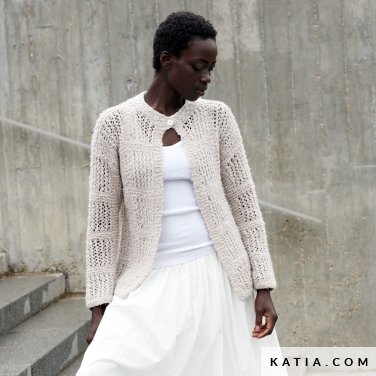 patroon breien haken dames jas lente zomer katia 6300 10 p