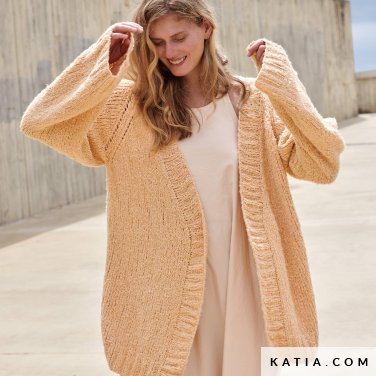 patroon breien haken dames jas lente zomer katia 6300 6 p