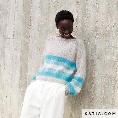 patroon breien haken dames trui lente zomer katia 6300 11 p