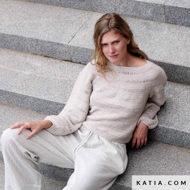patroon breien haken dames trui lente zomer katia 6300 19 p