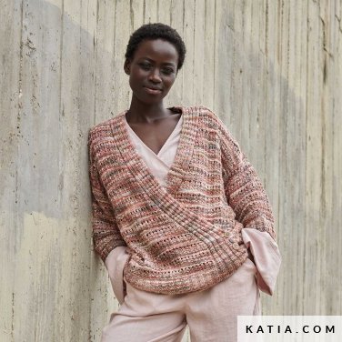 patroon breien haken dames trui lente zomer katia 6300 2 p