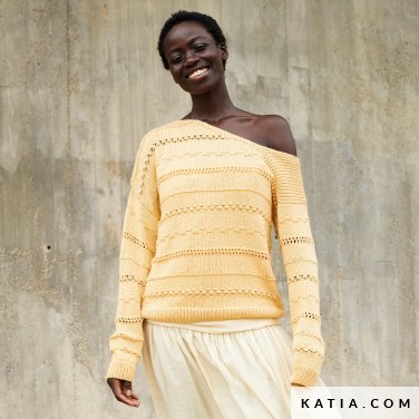 patroon breien haken dames trui lente zomer katia 6300 21 p