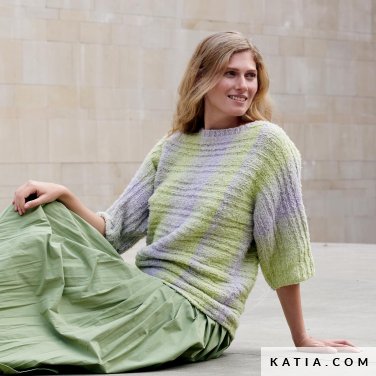 patroon breien haken dames trui lente zomer katia 6300 24 p