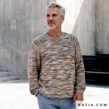patroon breien haken heren trui lente zomer katia 6300 17 p