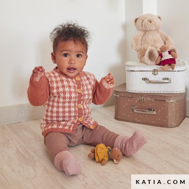 patroon breien haken baby jas herfst winter katia 6304 10 p