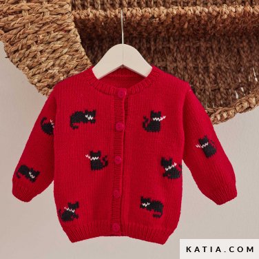 patroon breien haken baby jas herfst winter katia 6304 19 p