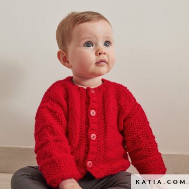 patroon breien haken baby jas herfst winter katia 6304 22 p
