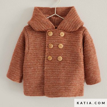 patroon breien haken baby jas herfst winter katia 6304 26 p