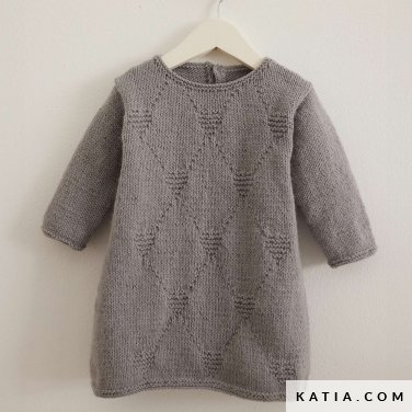 patroon breien haken baby jurk herfst winter katia 6304 27 p