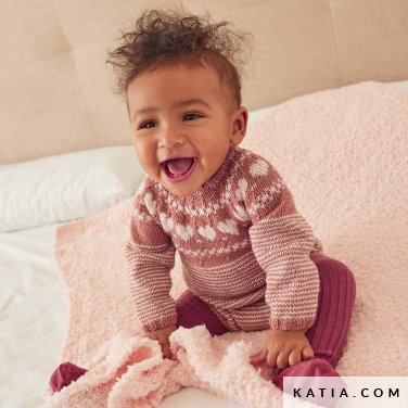 patroon breien haken baby romper herfst winter katia 6304 12 p