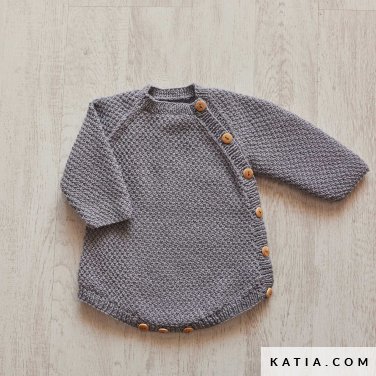 patroon breien haken baby romper herfst winter katia 6304 8 p