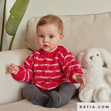 patroon breien haken baby trui herfst winter katia 6304 18 p