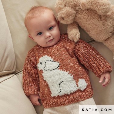 patroon breien haken baby trui herfst winter katia 6304 24 p