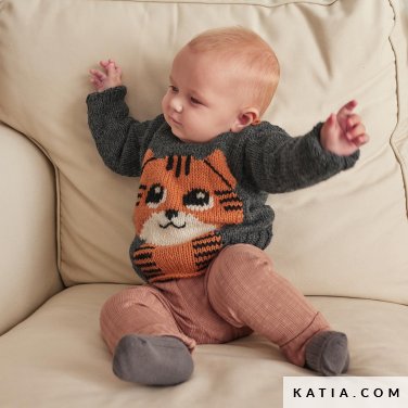 patroon breien haken baby trui herfst winter katia 6304 29 p