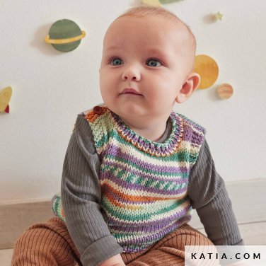 patroon breien haken baby vest herfst winter katia 6304 32 p