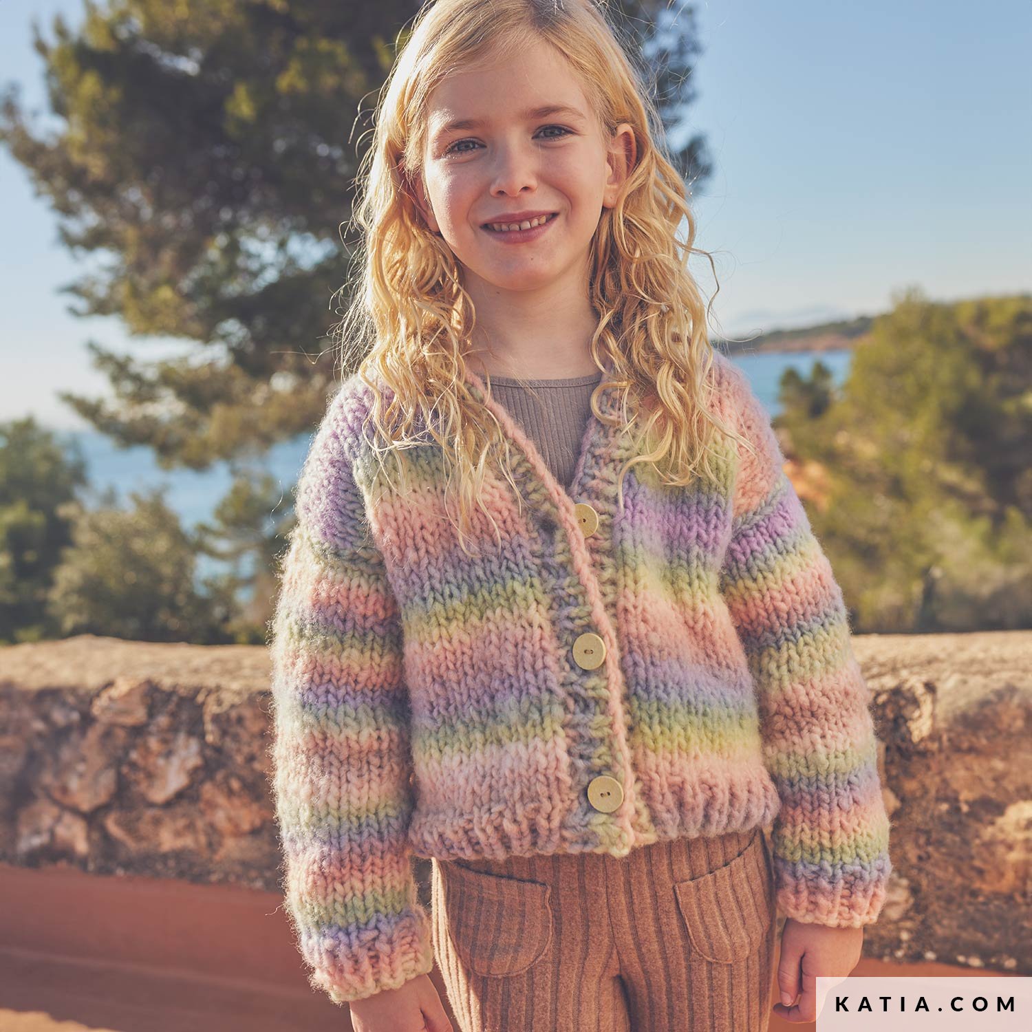 LCW Kids Cardigan en Tricot Ajouré à Encolure en V pour Filles