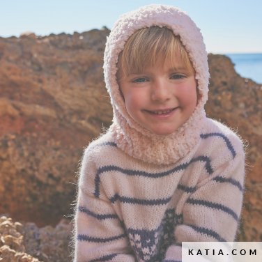 patroon breien haken kinderen capuchon herfst winter katia 6305 24 p