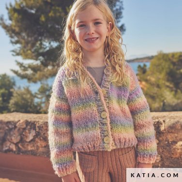 patroon breien haken kinderen jas herfst winter katia 6305 11 p