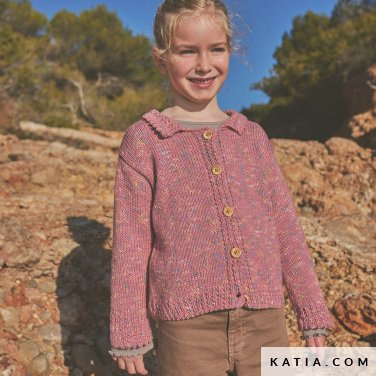 patroon breien haken kinderen jas herfst winter katia 6305 17 p