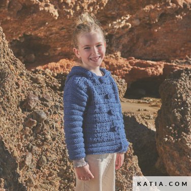 patroon breien haken kinderen jas herfst winter katia 6305 23 p