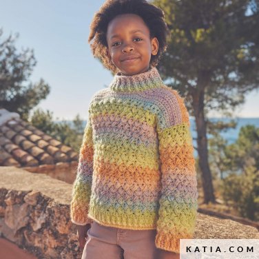 patroon breien haken kinderen trui herfst winter katia 6305 10 p