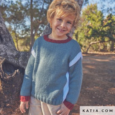 patroon breien haken kinderen trui herfst winter katia 6305 13 p