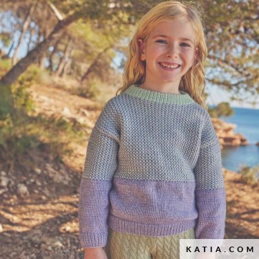 patroon breien haken kinderen trui herfst winter katia 6305 14 p