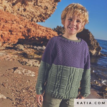 patroon breien haken kinderen trui herfst winter katia 6305 21 p