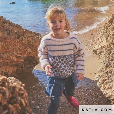 patroon breien haken kinderen trui herfst winter katia 6305 22 p